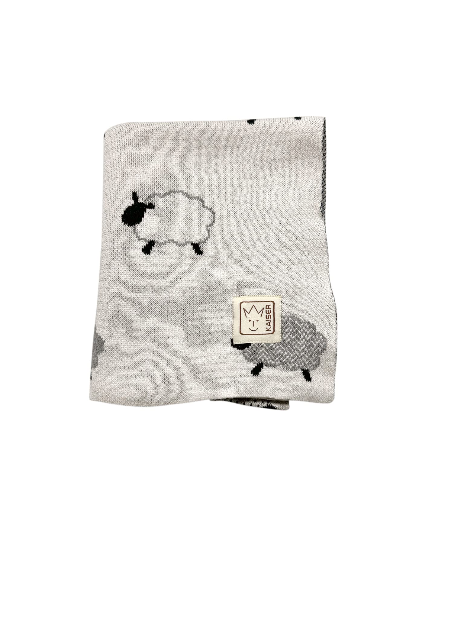 KAISER 65213 SHEEP - kocyk dziecięcy z dzianiny, kolor naturalny combo