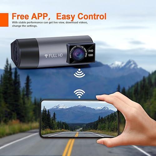 Miniatura 4 de Cámara de tablero de 1920 x 1080P con WiFi GPS integrada para tablero de instrumentos de automóvil con almacenamiento de tarjeta TF de 64 GB, gran