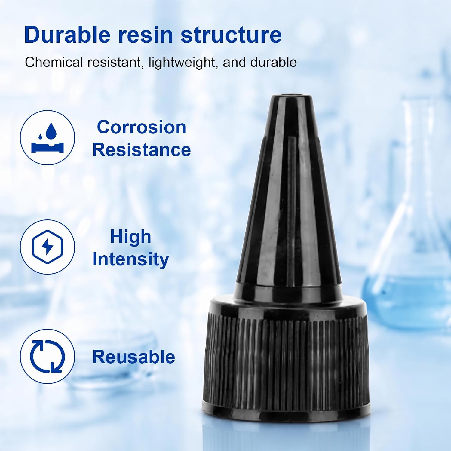 18/410 Twist Top Caps | 80Pcs Transparent PP Plastic Squeeze Bottle Replacement Lids