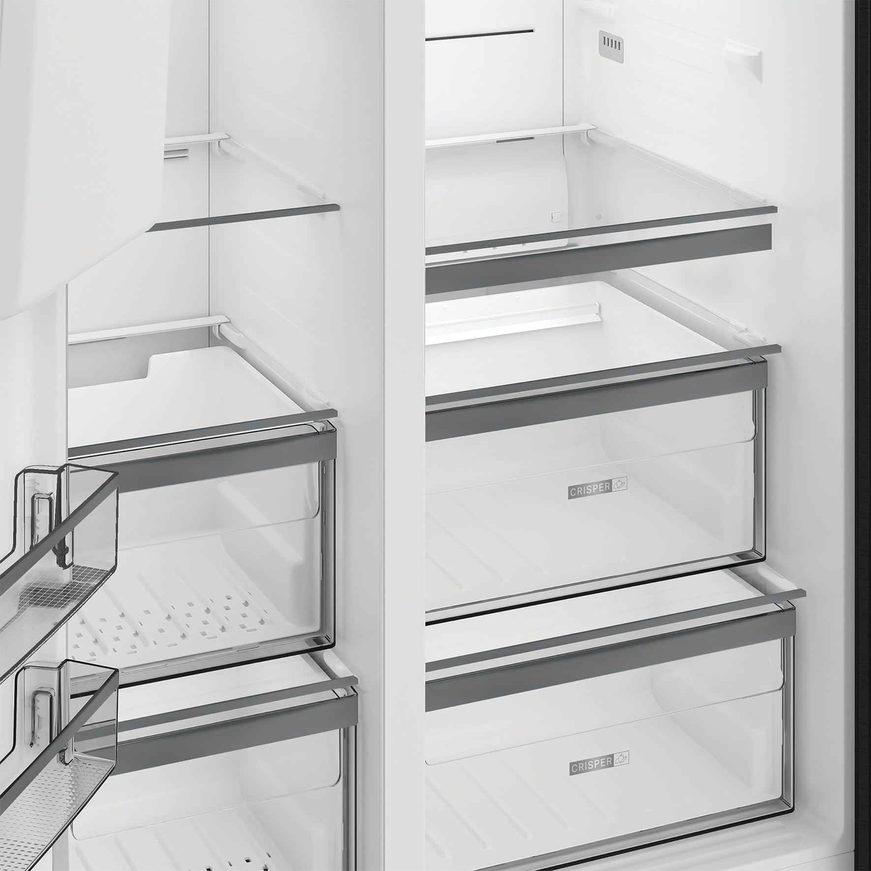 Bauknecht SBS IW D90 PEARL Side by Side Kühl-Gefrierkombination/Inverter Kompressor/Wasser- und Eiswürfelspender/FreshShield/ElegantFit/Dual Cool Total NoFrost
