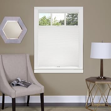 Cordless Window Blinds Cellular Top-Down Bottom-Up Honeycomb Pleated 3/8" Light Filtering Window Shades White, 30" x 64"