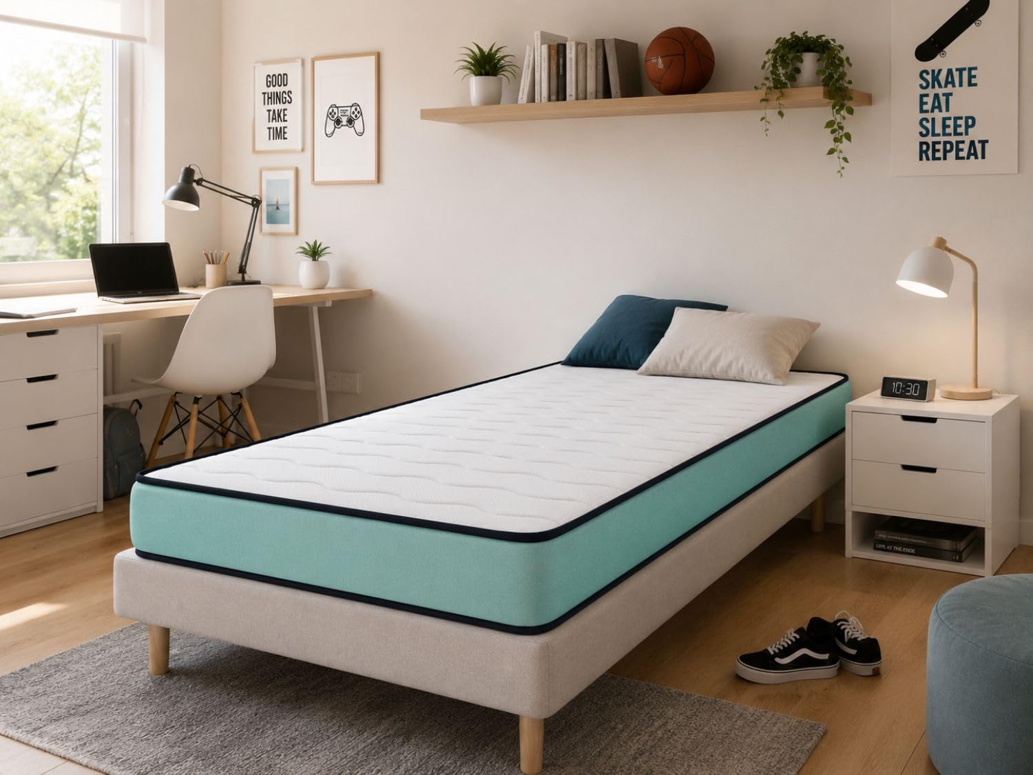 DORMISSIMO Matratze 80X160x14 KINDER Matratze H2 - ergonomisch - atmungsaktiv - Gedächtnis. Ideal für Ausziehbetten