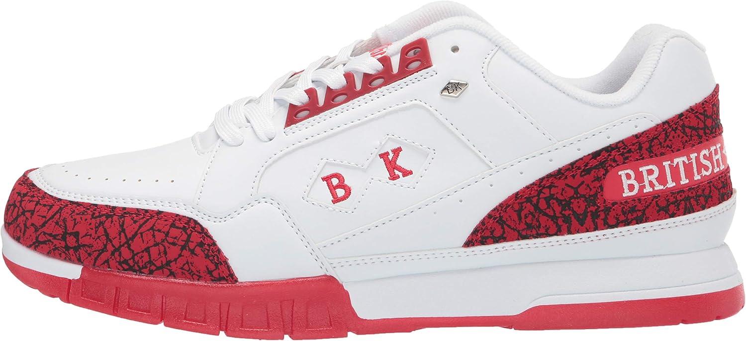 British Knights Metros Men's Oxford Sneaker 11 White/Mars Red