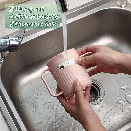 Vista 12 de 320 etiquetas para biberones para guardería, etiquetas de nombre para artículos esenciales de guardería, autolaminadas, calcomanías de nombre