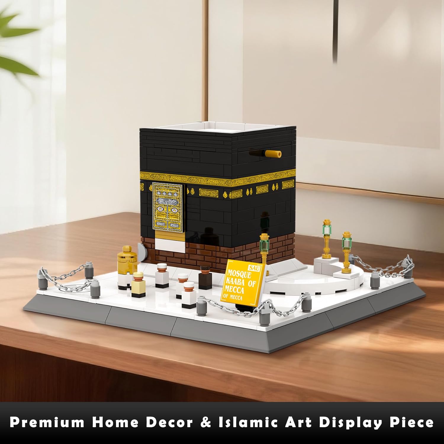Kaaba Building Set, Mecca Great Mosque Architecture Model Kit 446Pcs, Islamic Gift for Ramadan, Eid & Hajj, Creative Building Blocks for Home & Office Display