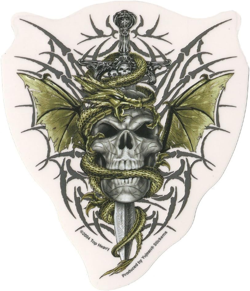 Top Heavy - Gothic Skull - Sticker / Decal