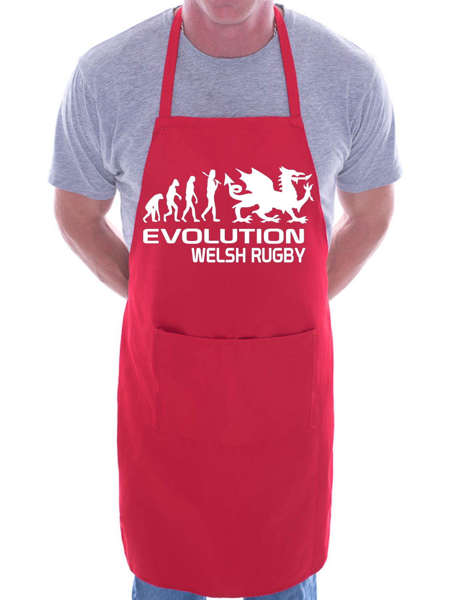 Print4U Evolution Of Welsh Rugby BBQ Cooking Novelty Apron