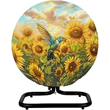 Sunflower Round Anti-Dust Cover Industrial Fan Cover High Velocity Drum Fan Covers Floor Fan Covers for Wall-Mounted Fans Pedestal Fans, Hummingbird