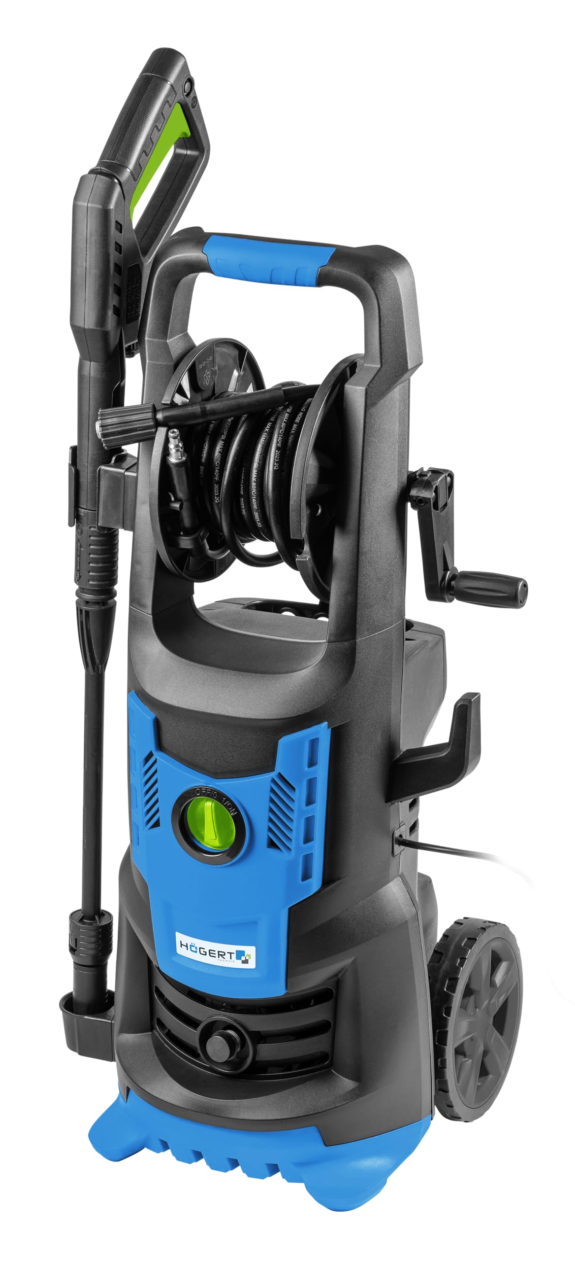 Högert Technik, Myjka wysokociśnieniowa – 2400 W, 180 bar, przepływ: maks. 450 l/h, wąż i pistolet wysokociśnieniowy, filtr wody, przyłącze węża ogrodowego 1/2"