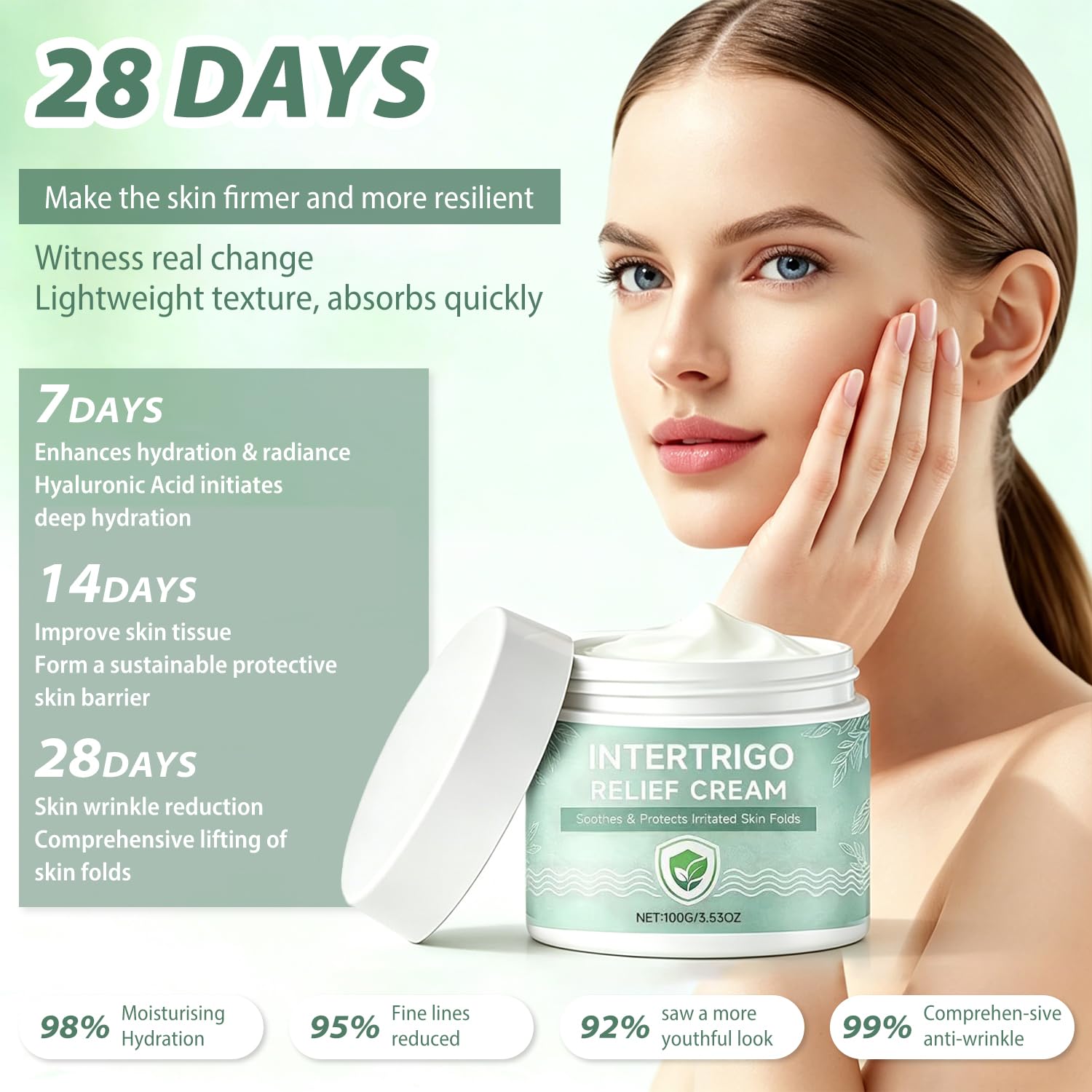 Healora Intertrigo Cream,Skin Fold Barrier Cream for Moisture & Friction Protection, Helps Support Skin Comfort, Fast-Drying Non-Greasy Formula for Friction-Prone Areas. (1)