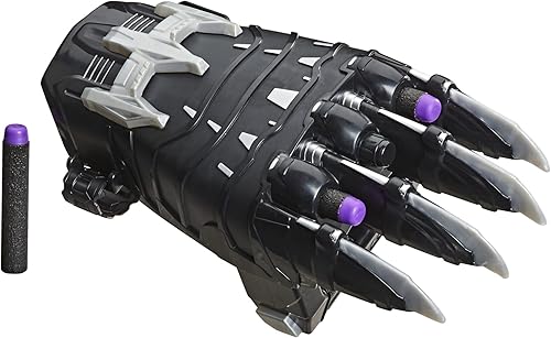 NERF Power Moves, Power Slash Claw de Black Panther (Pantera Negra), Marvel - Garra de juguete lanzadora de dardos para niños, a partir de 5 años