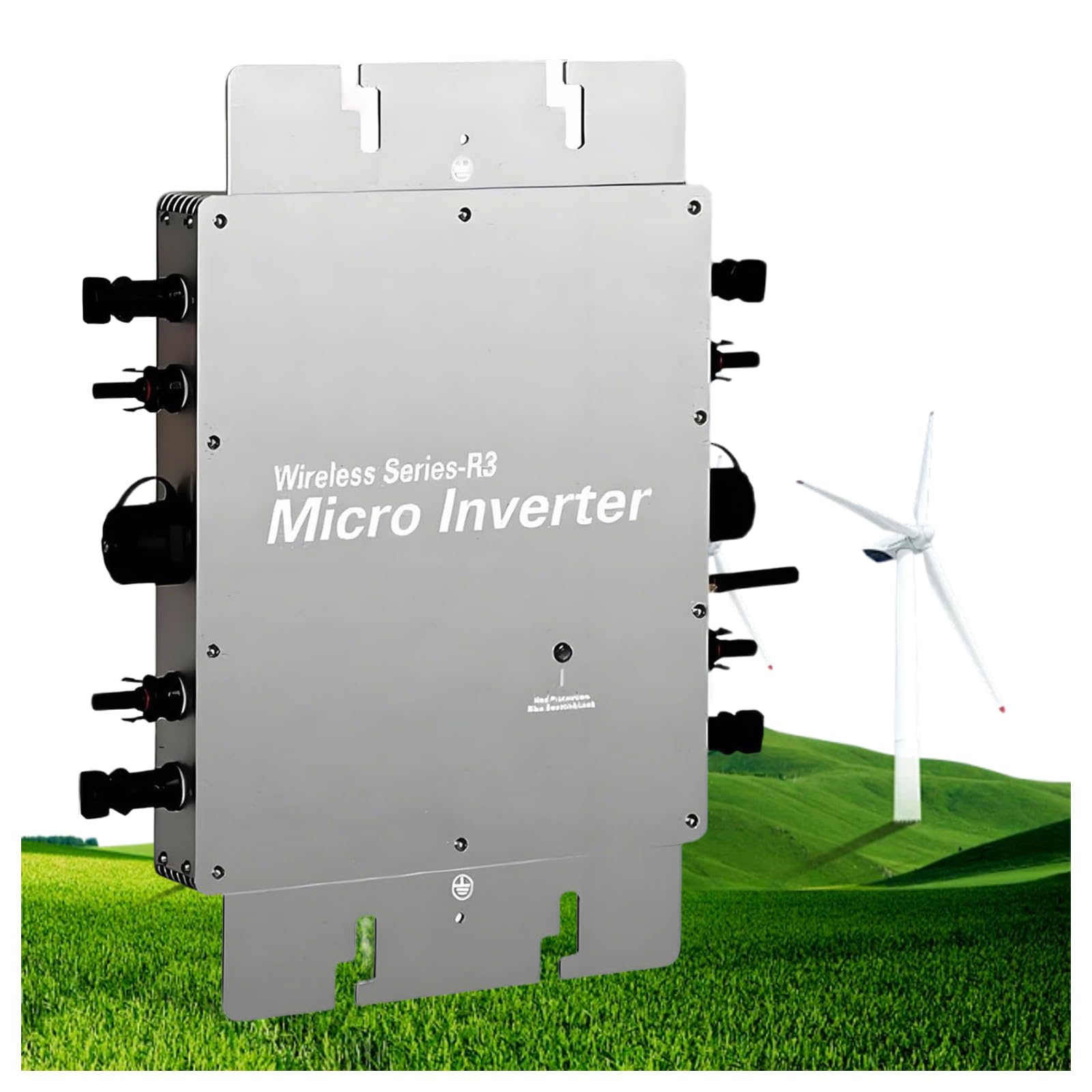 ZHENYUWANG Solar micro-inverter, IP65 waterproof grid-connected inverter, waterproof and self-cooling, AC output micro-inverter with automatic power inverter identification 1600W