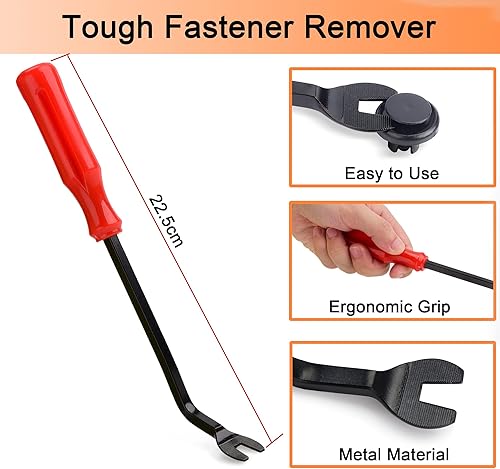 Miniatura 10 de Clips de retención de 1345 piezas de clips de empuje de plástico para panel de puerta de automóvil, kit de molduras de 36 tamaños para Ford Toyota