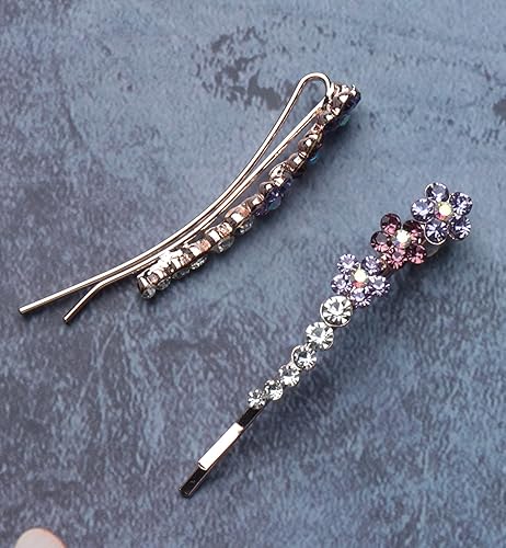 Miniatura 8 de 2 pines con diamantes de imitación con flores pequeñas, de metal, coloridos, para mujeres y niñas, fiestas, temáticas de boda, baby shower,