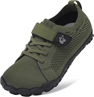 Leisfit Kids Barefoot Shoes Boys Girls Wide Toe Anti-Slip Lightweight Hiking Sneakers Toddler Big Kid