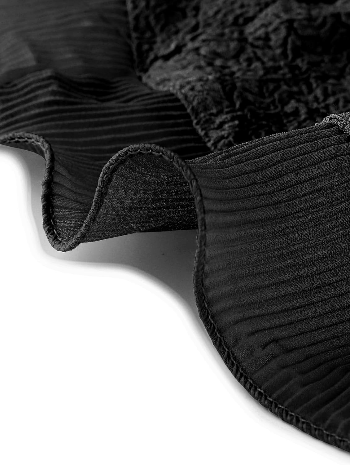 Allegra K Women's Elegant Crop Shrugs for Evening Dress Long Sleeve Textured Open Front Ruffle Bolero Shrug - Image 6