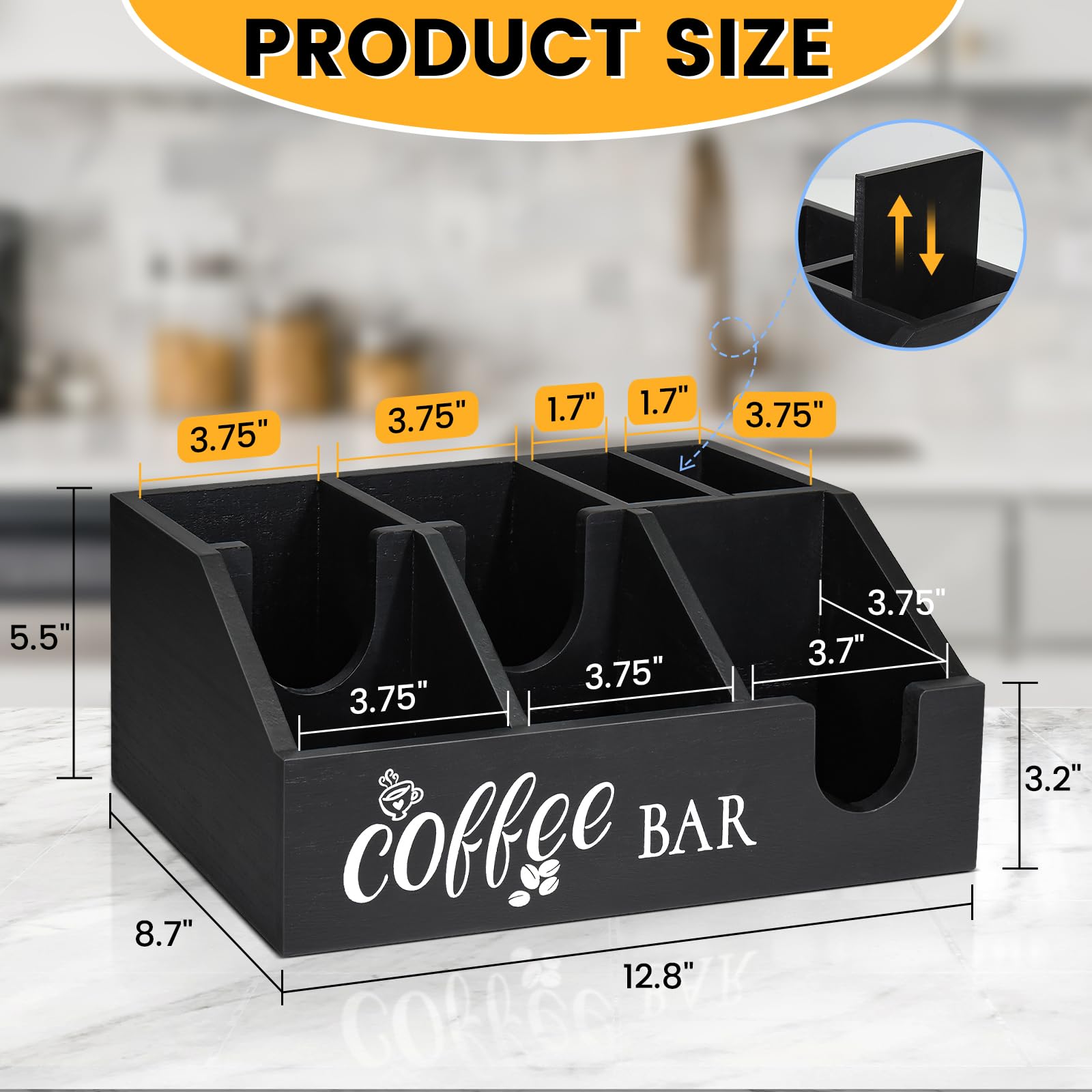 Soportes para cápsulas de café (negro)