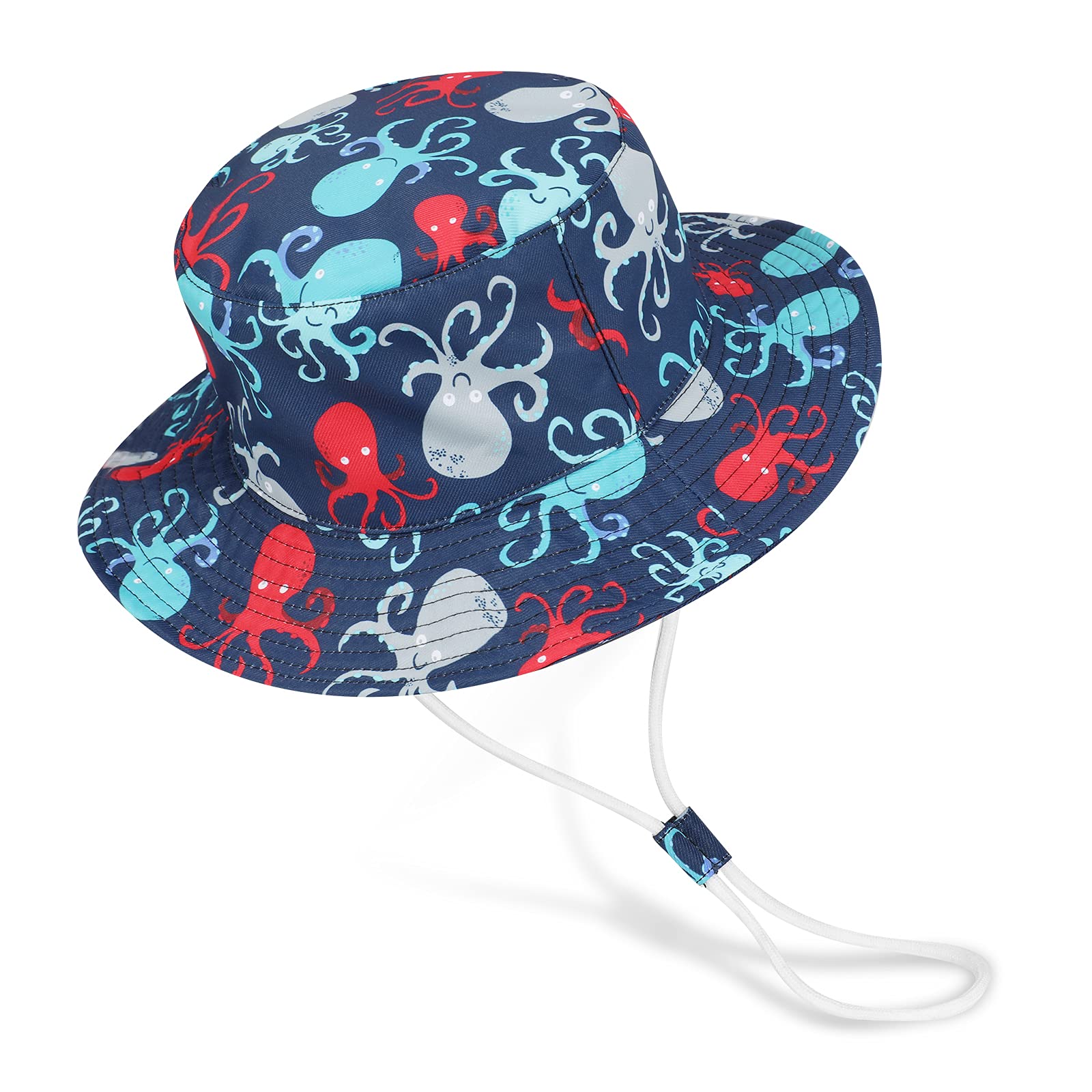 Hifot Bebé Niña Niño Sombrero de Sol Verano Algodón Niño Tiburón Ajustable Pescador Gorra Protección de Sol Anti UV para Exteriores/Natación/Playa/Piscina UPF 50+
