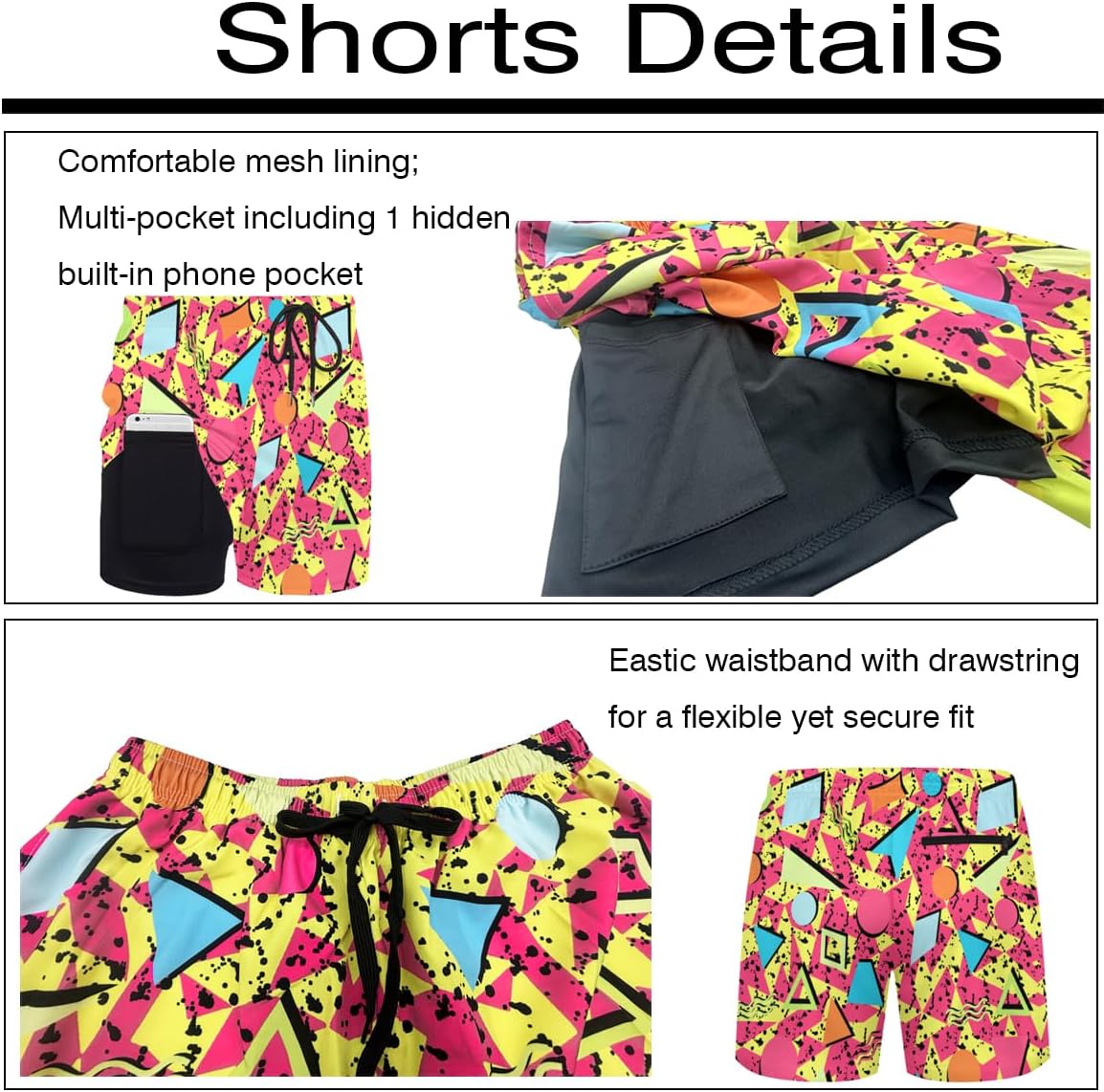 Men's 2 piece 80s 90s rave outfits for Men Hawaiian Shirts with a Bucket Hat - Image 4