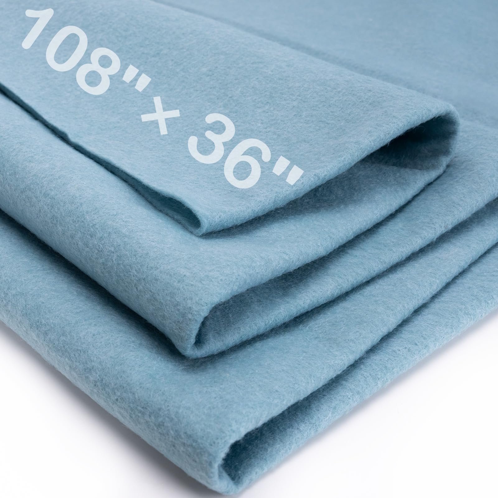 XSEINO Moss Green Large Felt Fabric 108" X 36 "(3 Square Yards), 1.4 mm Thick Soft Felt Fabric Sheet for Crafts, Green Series Colors Soft Nonwoven Fabric, Fit for Decoration, Sewing, DIY Crafts — view 14