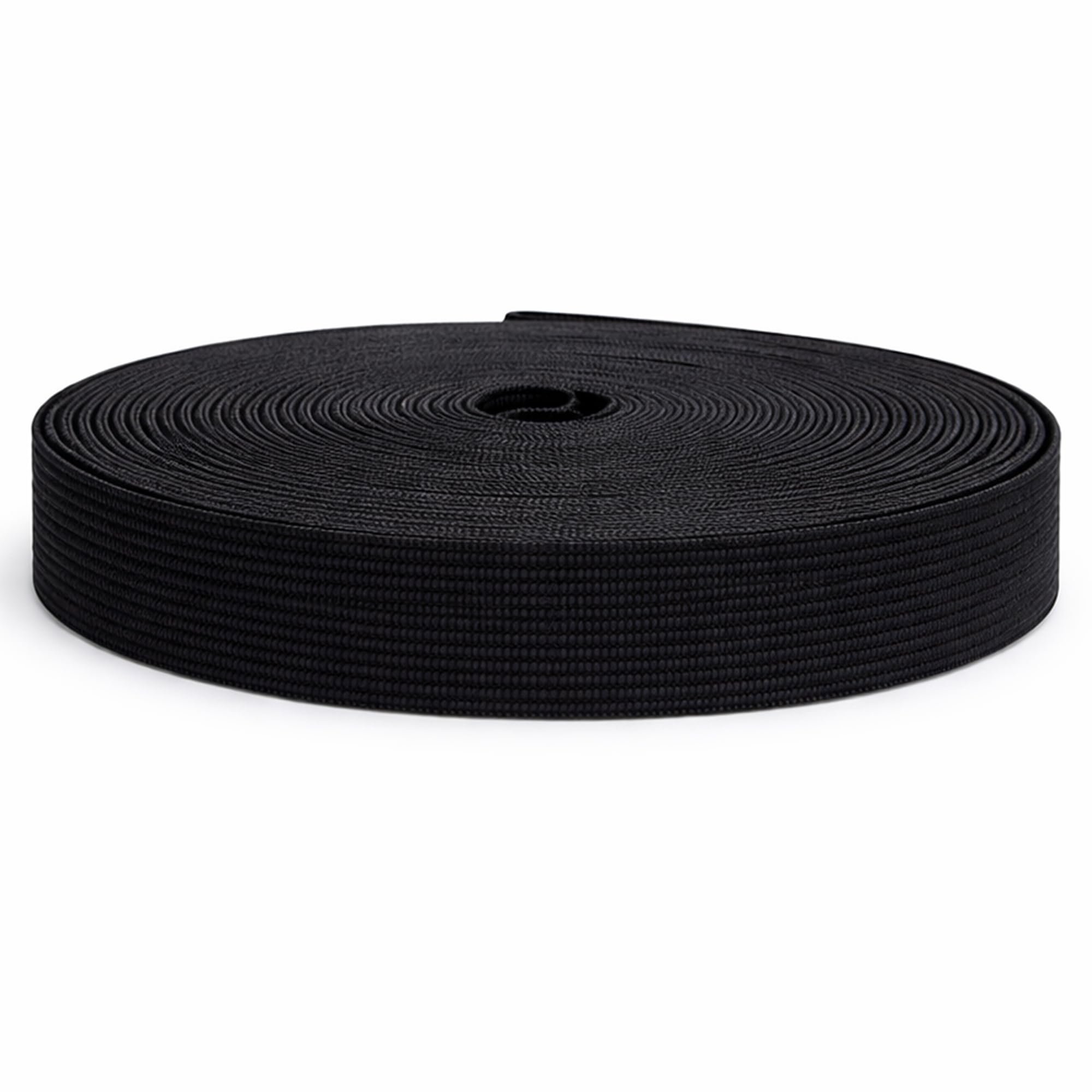 Trimming Shop 32mm (1.25 Inch) Wide Flat Elastic Band, Polyester Rubber Stretchable Waistband Tape Elastic Cord for Sewing Clothing, Garments, Dressmaking, DIY Craft Projects, Black, 10 Metres โ image 1