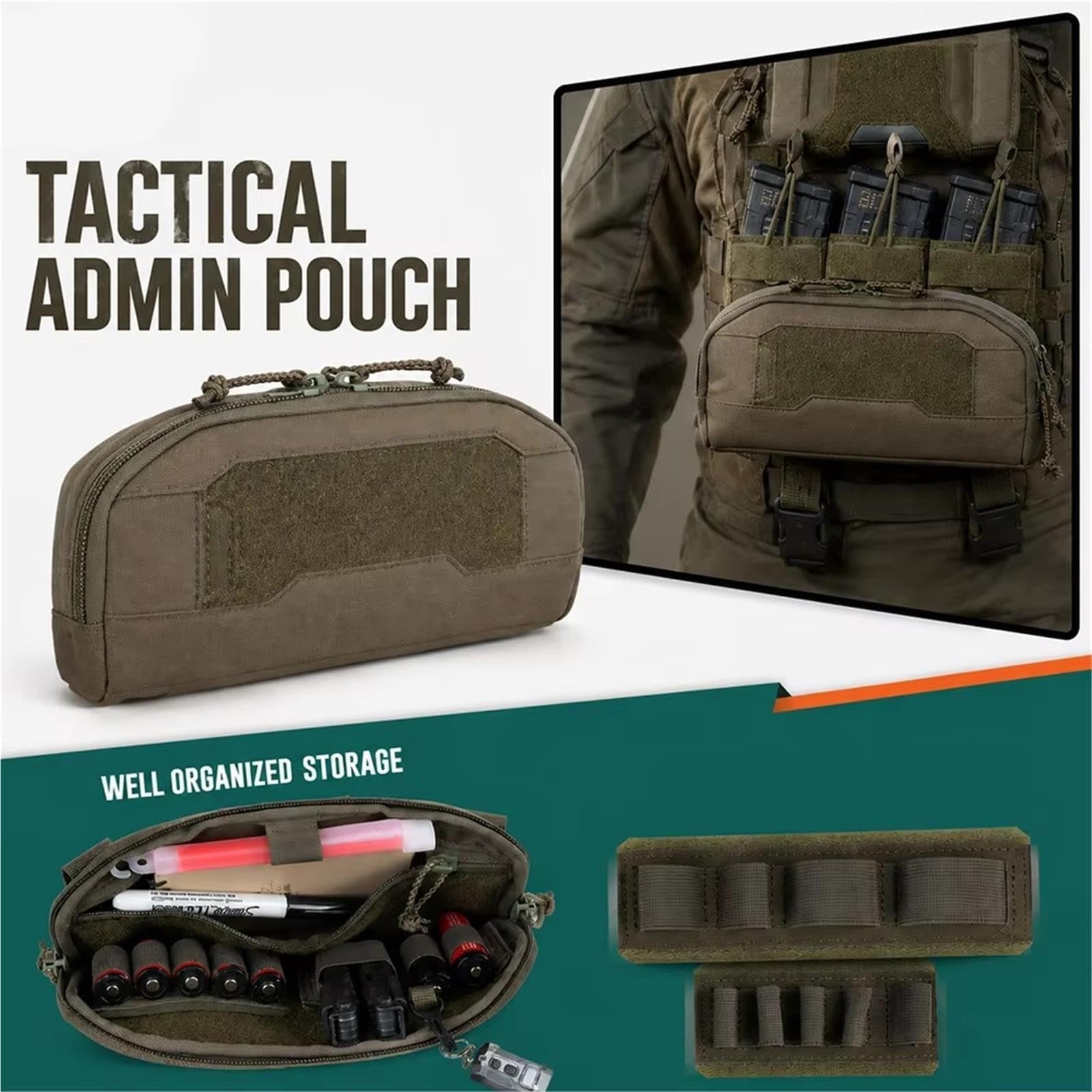 Pouch Admin Tattico MOLLE Organizer Modulare for Outdoor