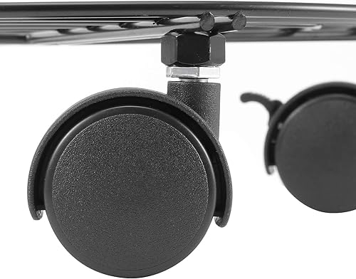 Miniatura 5 de KEILEOHO Paquete de 3 organizadores de metal para plantas de 10.6 pulgadas con ruedas, soportes resistentes para plantas, soporte rodante para