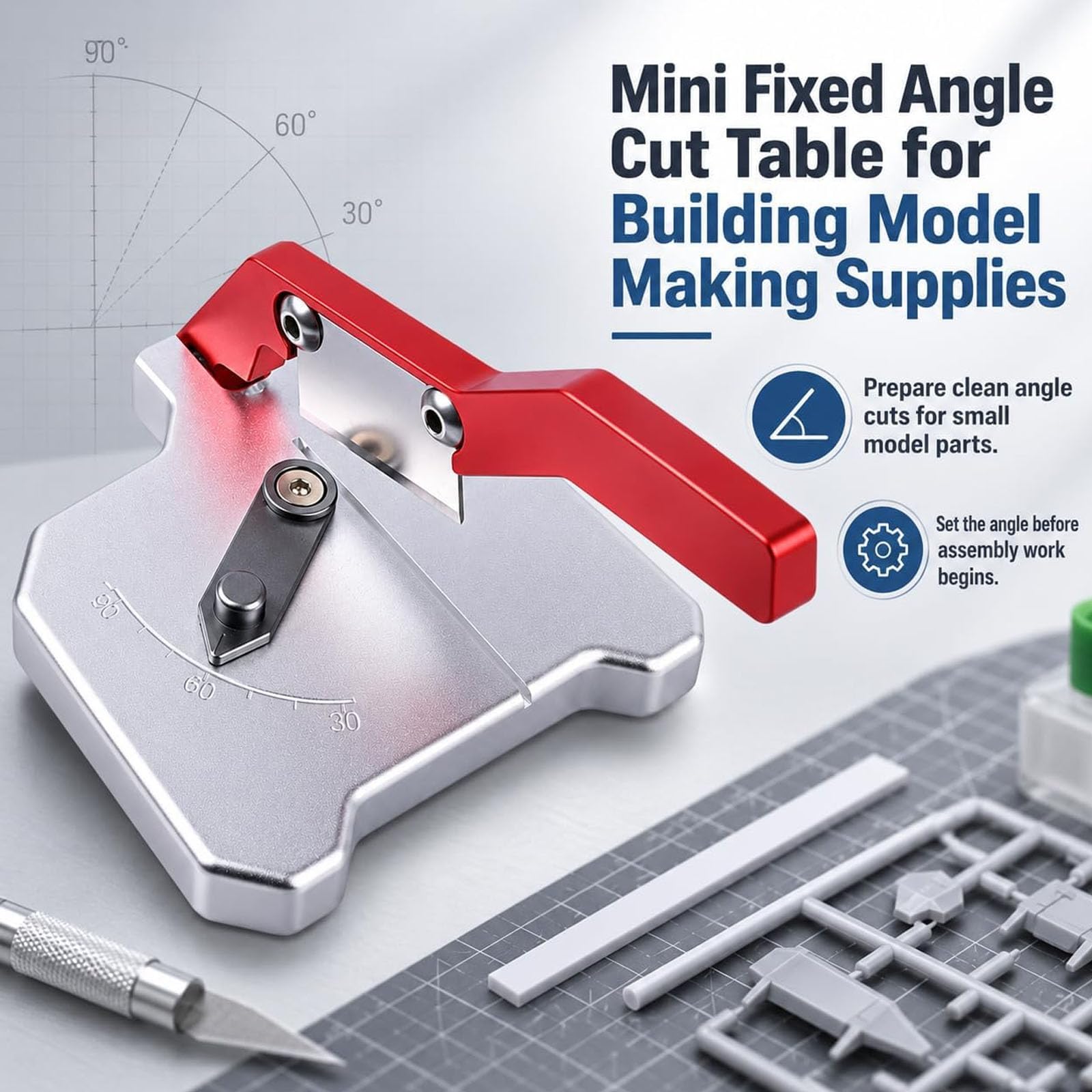 Cortador de ángulo modelo, mesa de corte de ángulo fijo mini