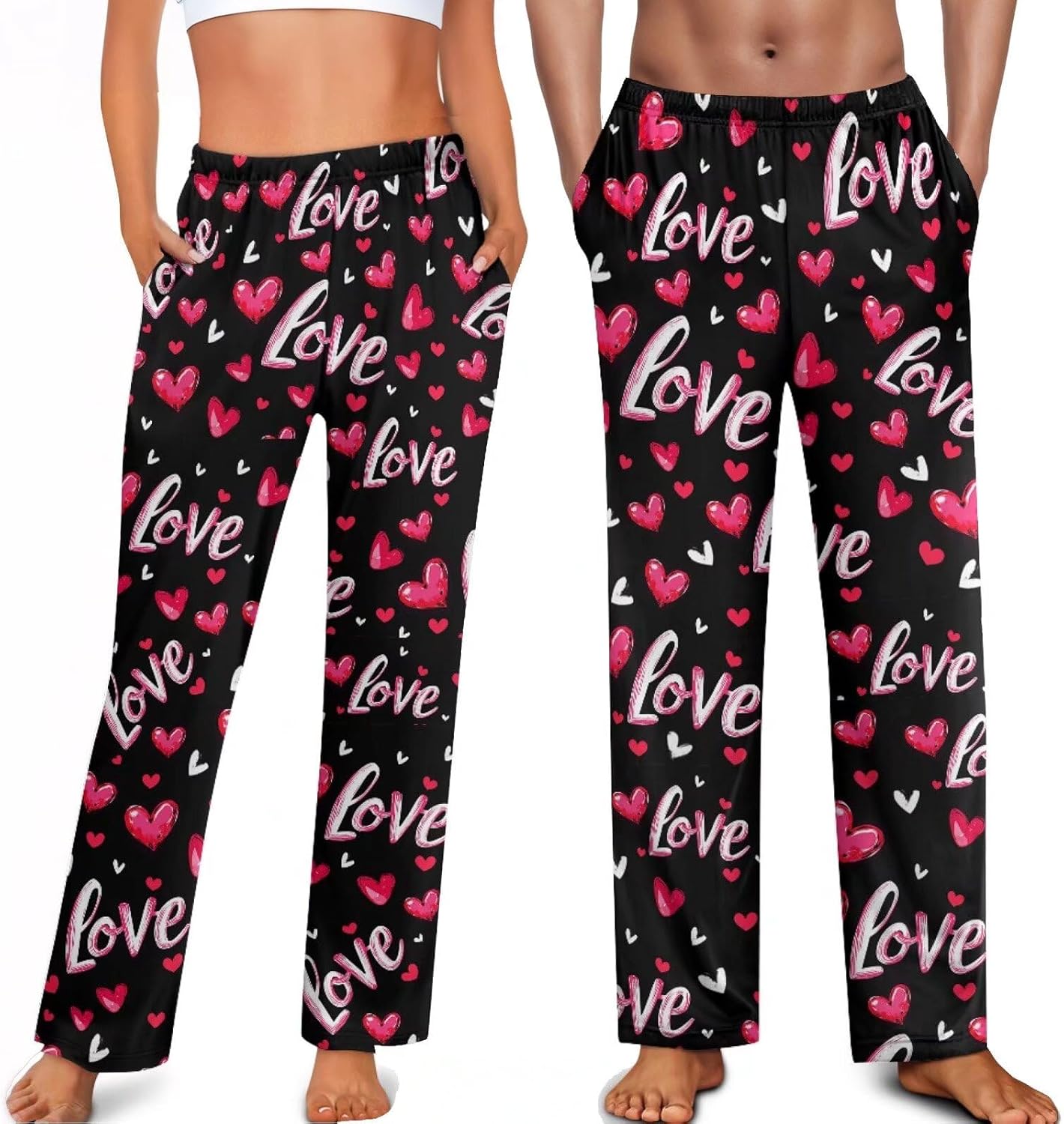 Couples Pajama Pants Matching Sets Holiday Pj Pants Cute Soft Pajama Pant With Pockets Lounge