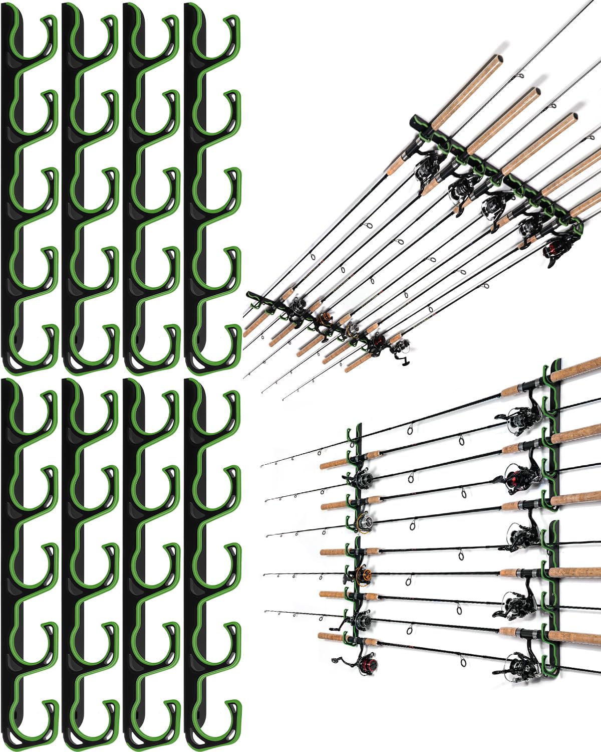 Ghosthorn Fishing Rod Rack,Wall or Ceiling Mounted Pole Holder Garage — image 1