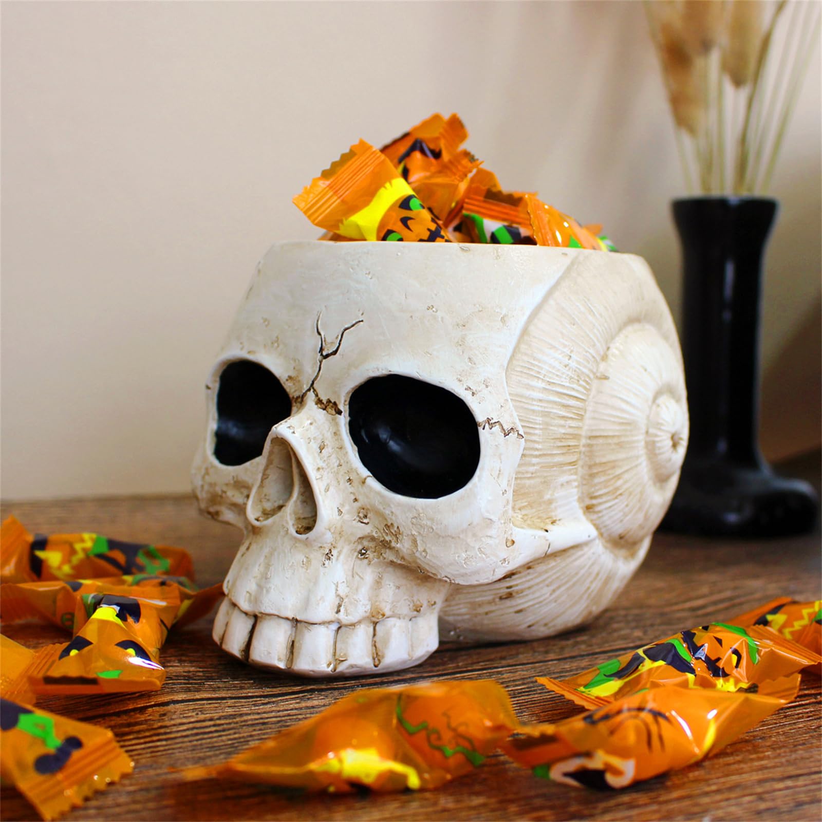 スカル型 プランター ／ 植木鉢 スカルプランター 植木鉢 樹脂 スカル型 ゴシック樹脂 多肉植物