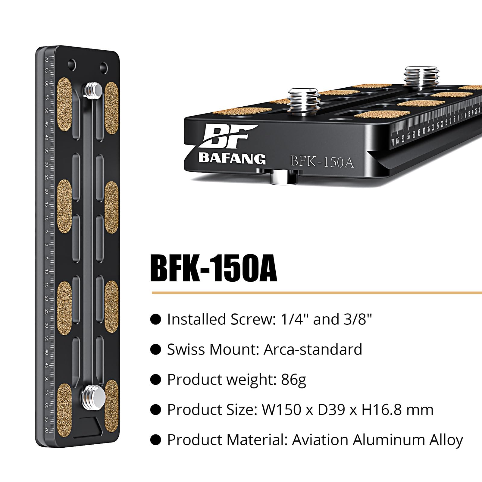 BF BAFANG Schnellwechselplatte – Arca-Swiss, Mit 1/4" Schraube, Für Kameras & Stativköpfe
