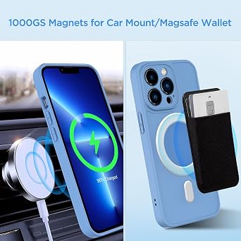 OUTXE Magnetic Adapter Ring 2Pack, Universal Magnet Sticker Compatible with Magsafe Accessories & Wireless Charging for iPhone/Android/Galaxy/Pixel White