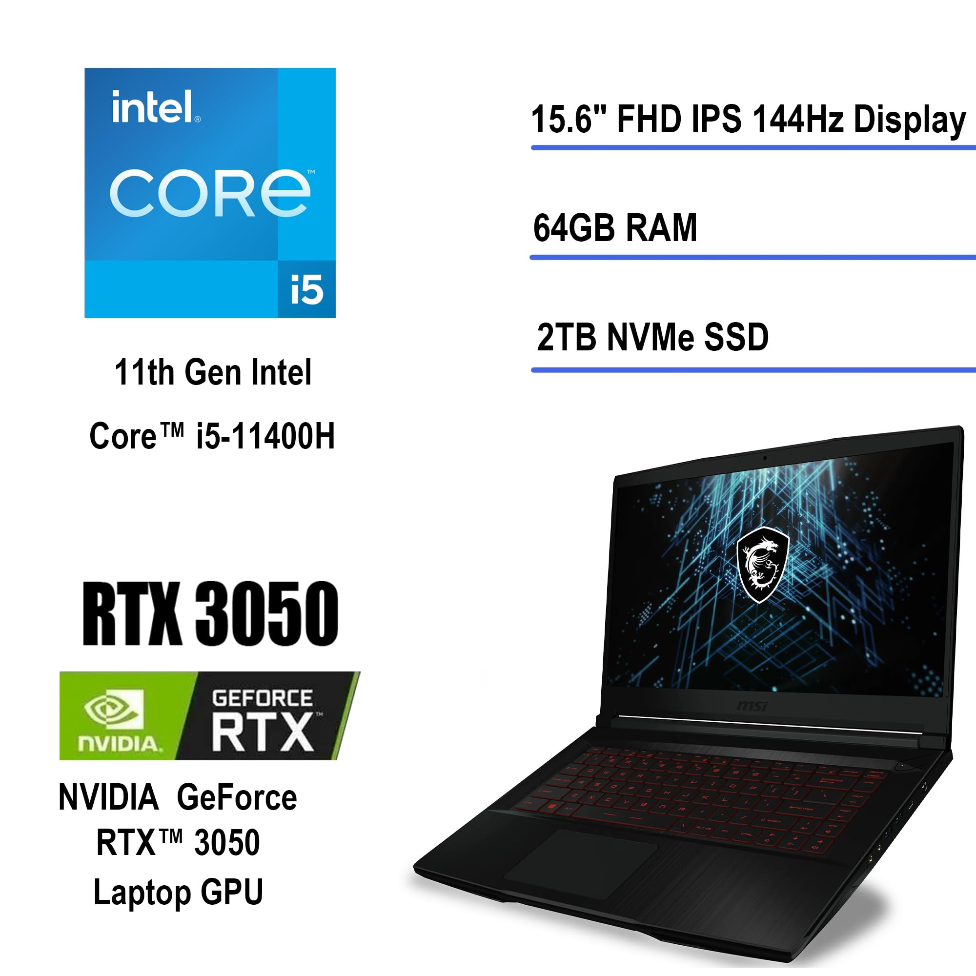 Amazon.com: MSI GF63 Thin Gaming Laptop, 15.6