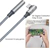 DCHAV USB Audio Converter Adapter Cable, L-Shaped USB C Earphone Jack, Headphone Jack Converter, Type-C 3.5mm, Stereo Mini Terminal, TRRS/4 Poles, USB Converter, Nylon Braid, DAC Chip, Supports