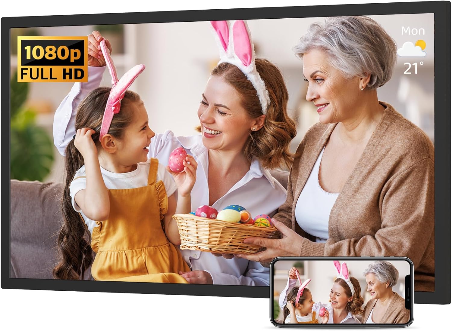 32-Inch FHD Digital Picture Frame with 64GB Storage