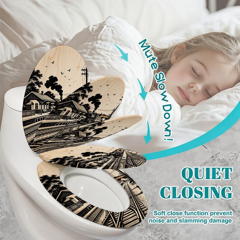 Toilet Seat A12, Standard Fit for Home Bathroom Use
