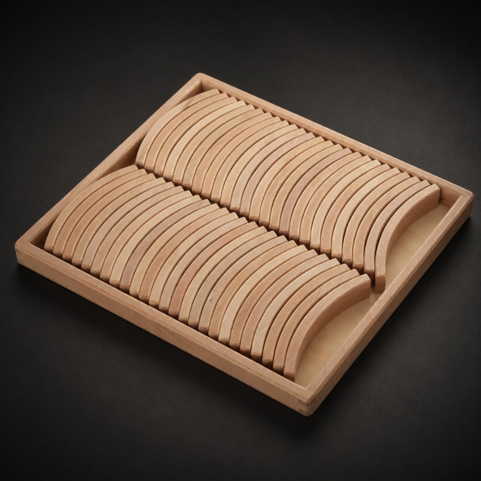 50 Pezzi Gioco di Costruzione in Legno di Faggio Resistente Gioco Costruzione con Scatola Legno Giocattolo Educativo per Asilo, Casa