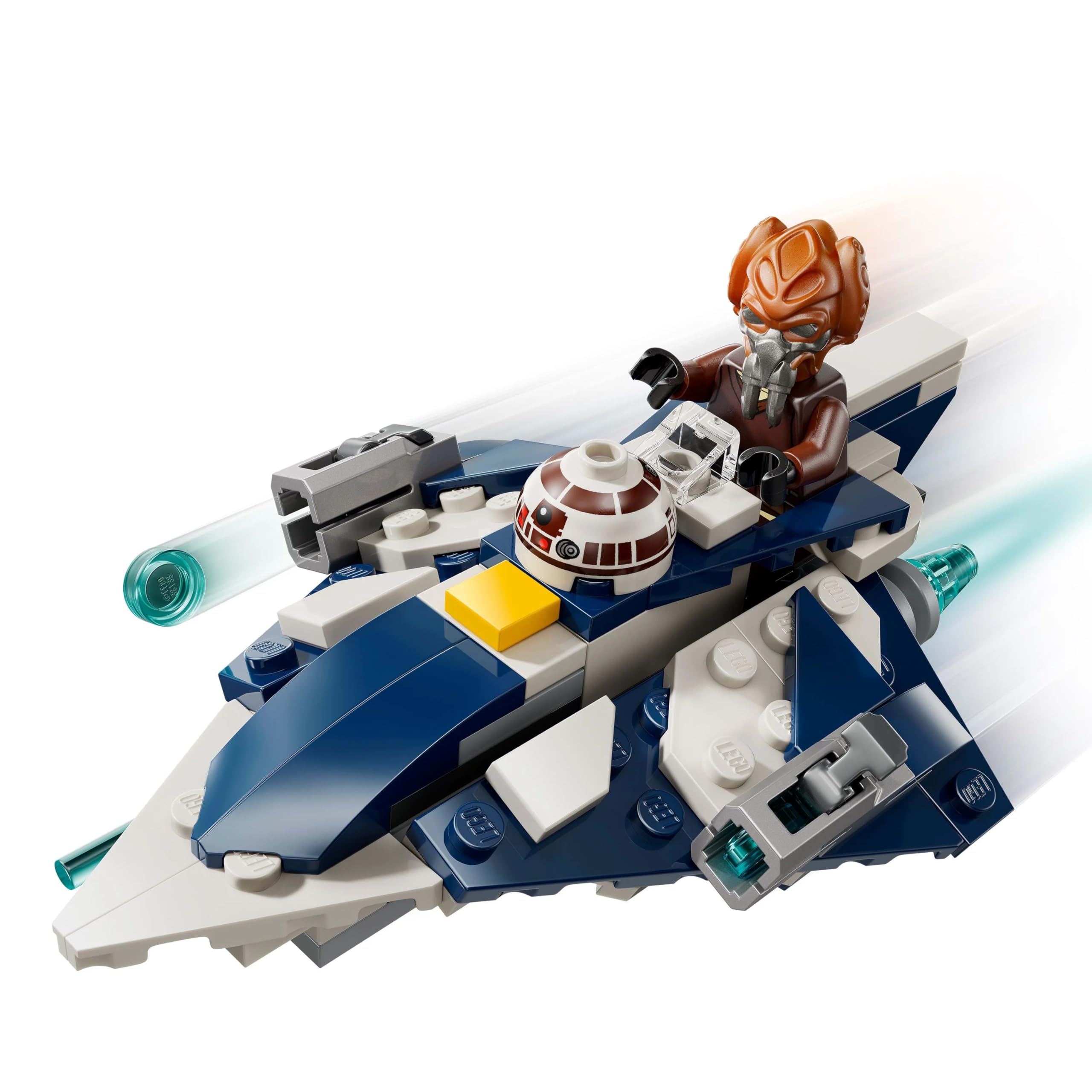 LEGO Star Wars Mikromyśliwiec Jedi Plo Koona z serialu Gwiezdne Wojny: Wojny klonów, zabawka dla dziecka do zbudowania z niebieskim mieczem świetlnym, prezent dla 6-latka, chłopca i dziewczynki 75400