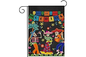Celebrate the Day of the Dead with Allenjoy's Vibrant Garden Flag