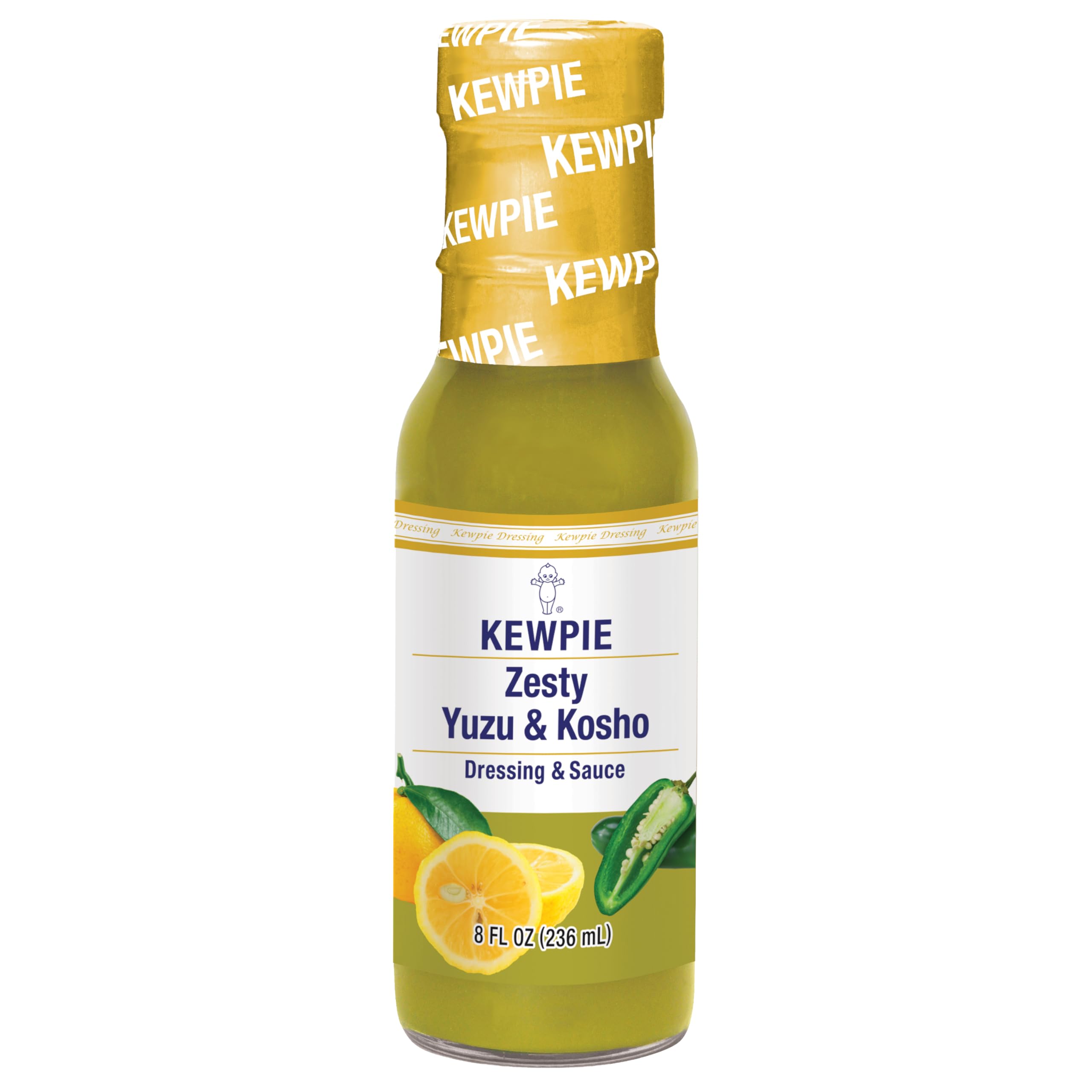 KEWPIE Zesty Yuzu & Kosho Dressing & Sauce, Bold Citrus Yuzu