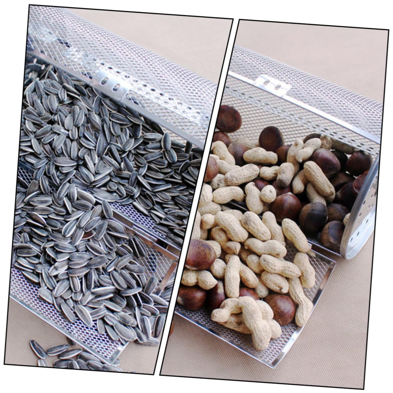 HANABASS Cestino Per Metallo Antiruggine Cestello Per Arrostire Carne e Verdure Accessorio Pratico Per Barbecue e Cottura Al Forno