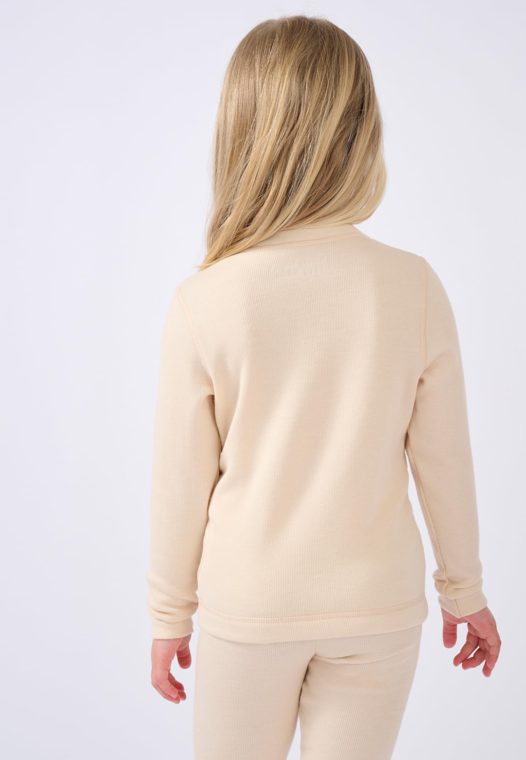 Damart - T-Shirt Thermique Thermolactyl Sensitive Molleton Enfant Marron Taille 10ans