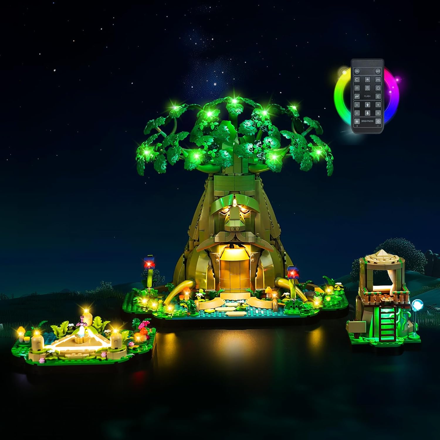 LED Lighting Compatible with Lego Great Deku Tree 2-in-1 77092, Light Kit Compatible with Lego 77092, Giving Light to Model, NOT Included The Model SetGreen 18Key RC Version