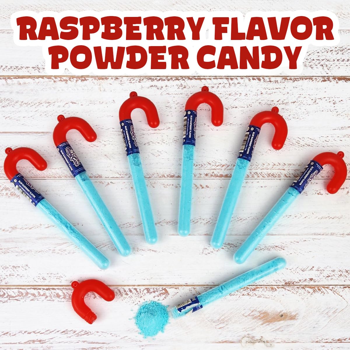 Snapklik.com : 50 Christmas Fizzy Candy Cane, 50 Pack Of Blue Raspberry ...