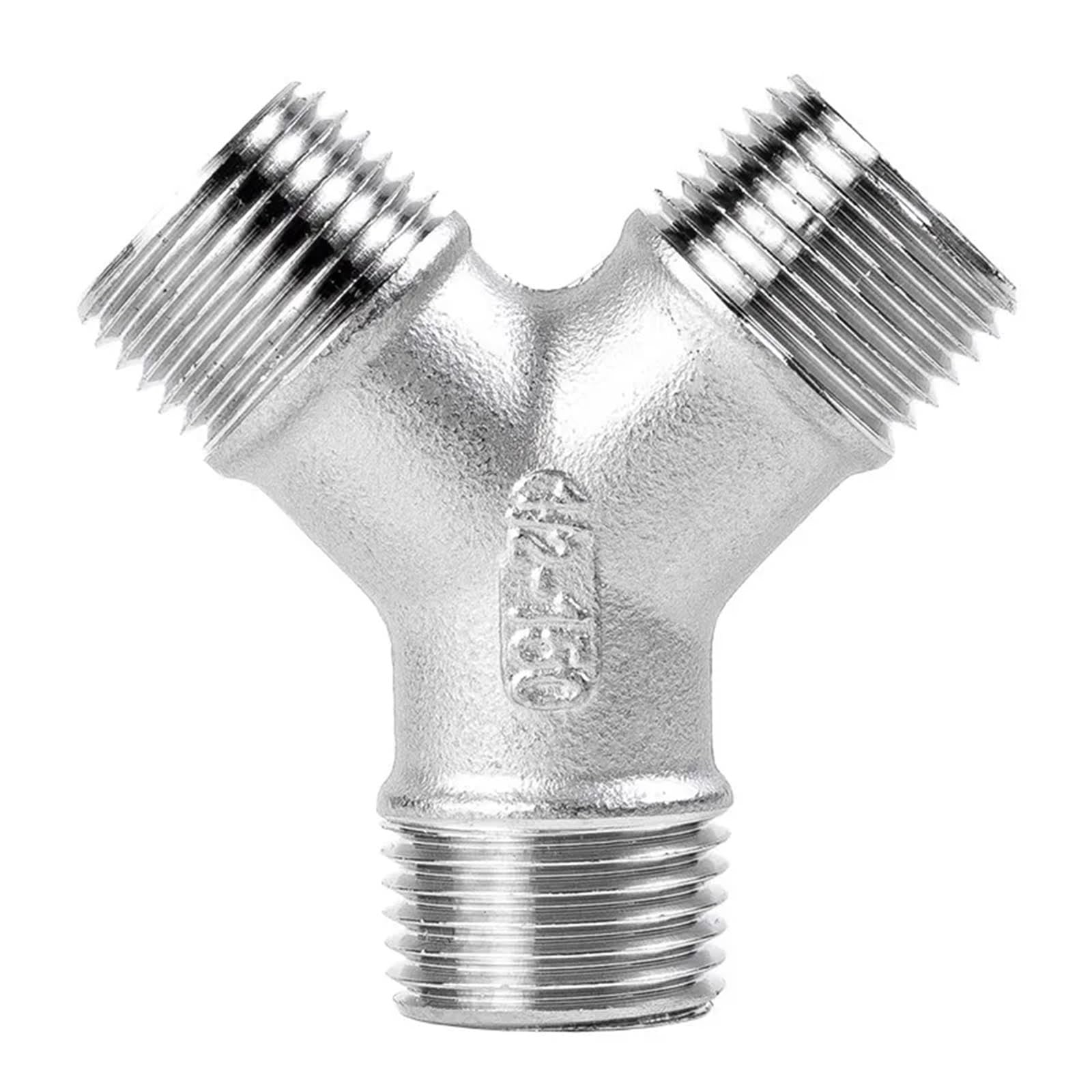 Conexión en T de 3 vías con rosca macho + macho + hembra, DN6/DN8/DN15/DN25, 1/4", 1/2", 3/4", 1" y 1-1/4", de acero inoxidable 304.(Red,1")