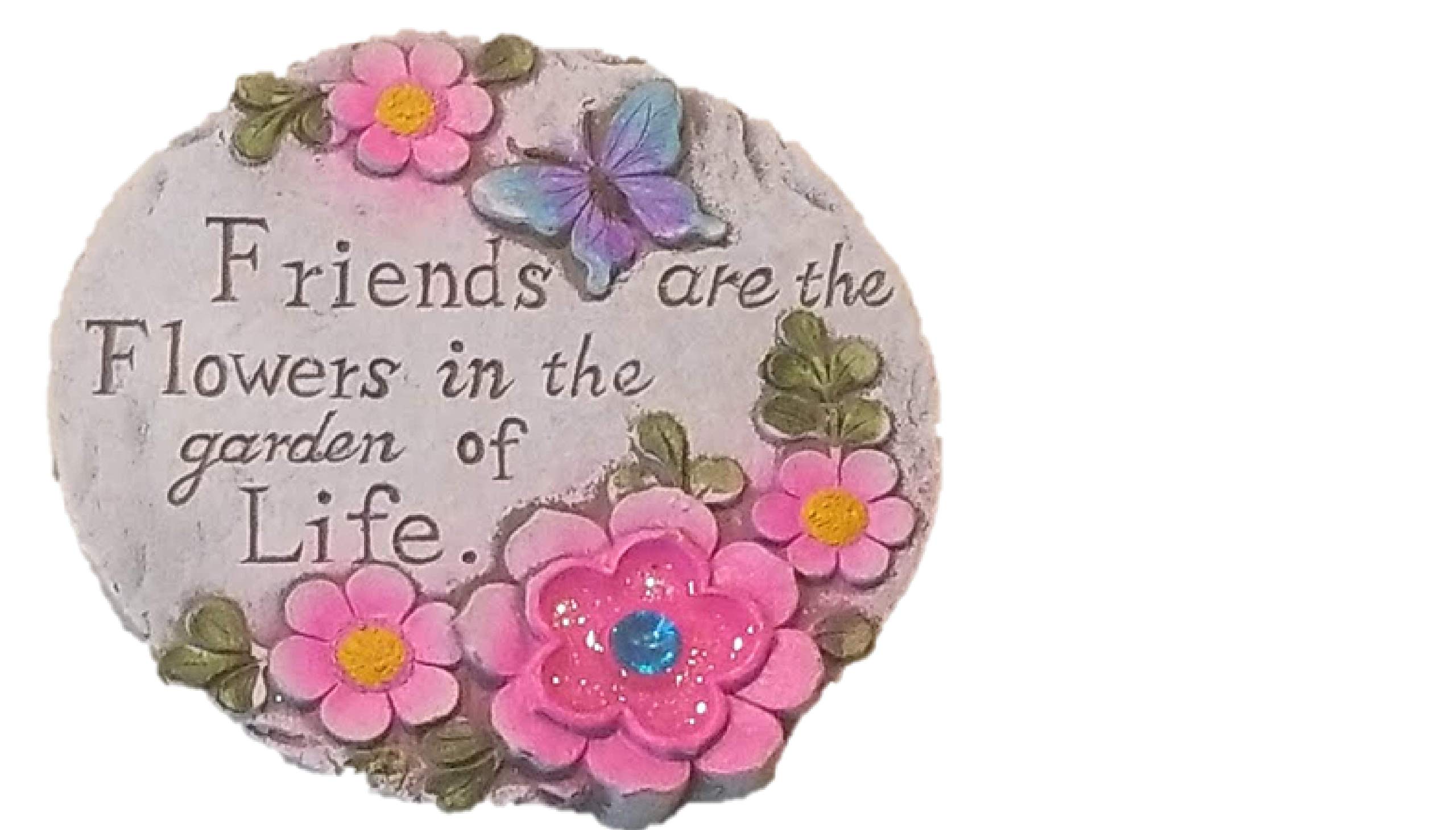 Amazon.com : A&A Decor Round Decorative Stepping Stone with Inspirational  Sayings for Outdoor Garden (Garden of Life) : Patio, Lawn & Garden