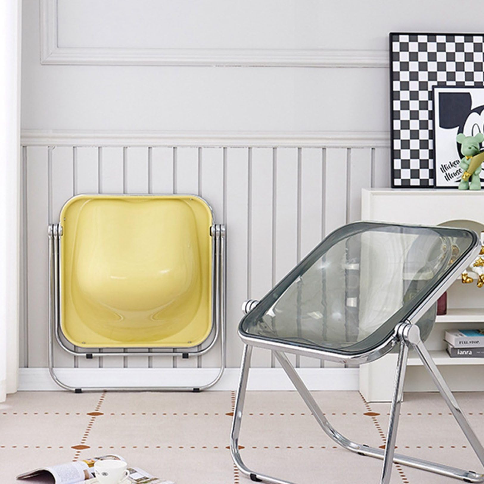 Amazon.co.jp: クリアチェア 折りたたみ椅子 透明イス アクリル