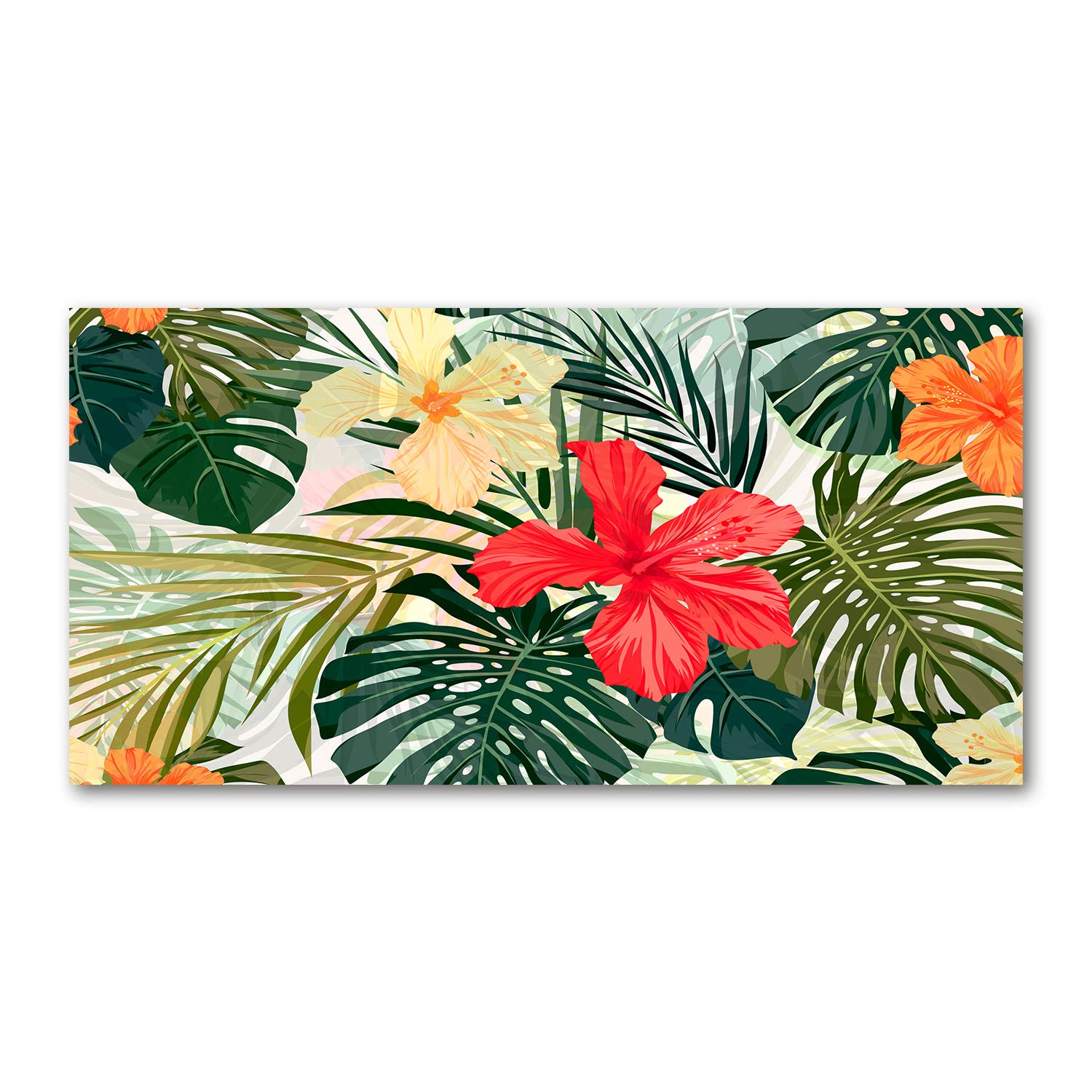 Tableau acrylique Flores hawaianas 120x60cm image verre plastique mural