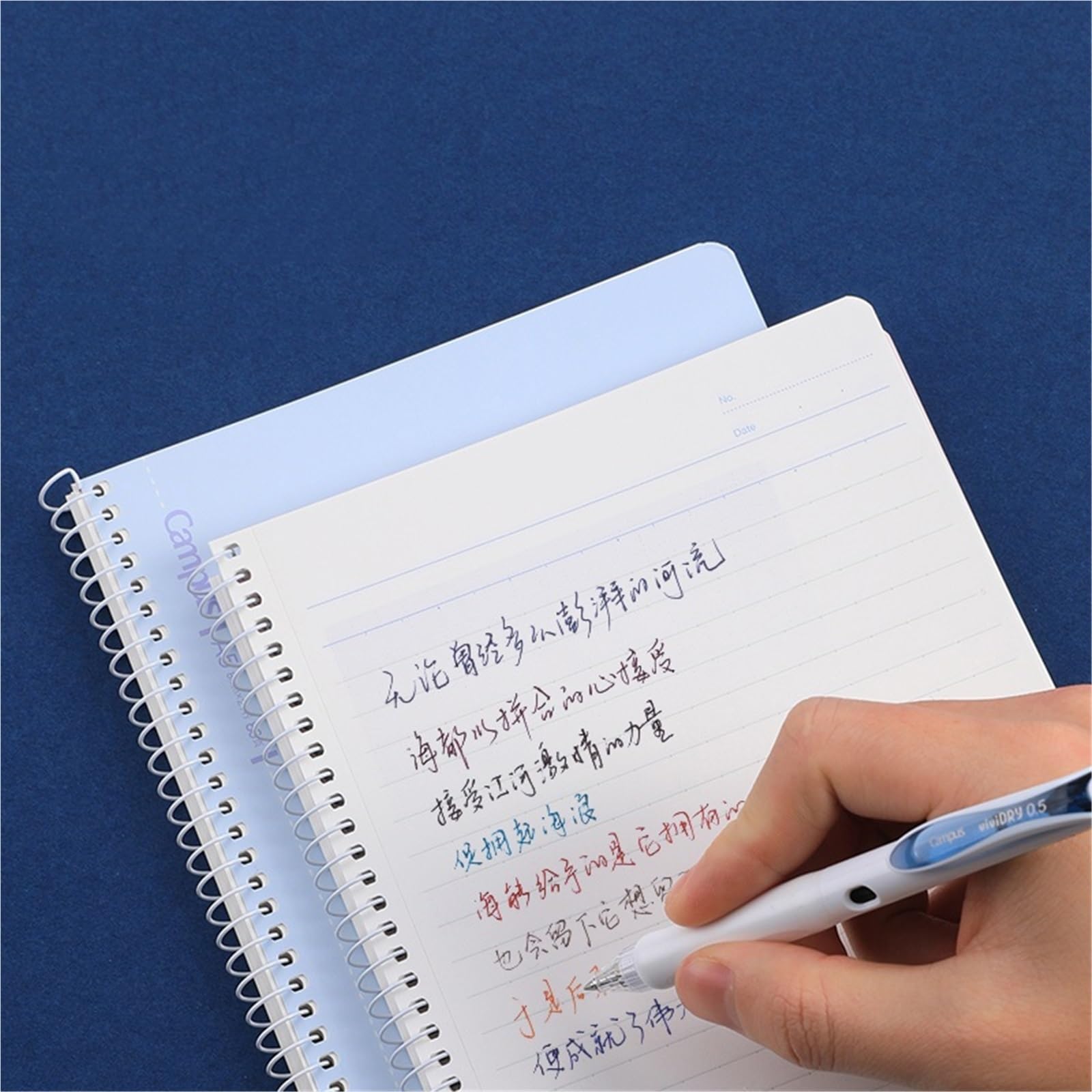 cuaderno espiral de líneas anchas 2 hojas A5 B6 con cuadrícula de puntos y papel for diario, borrador for útiles escolares, papelería.(Black)